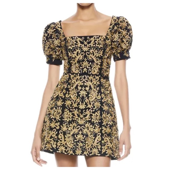 ALICE + OLIVIA Kristian Embellished Embroidered Dress - Picture 5 of 16